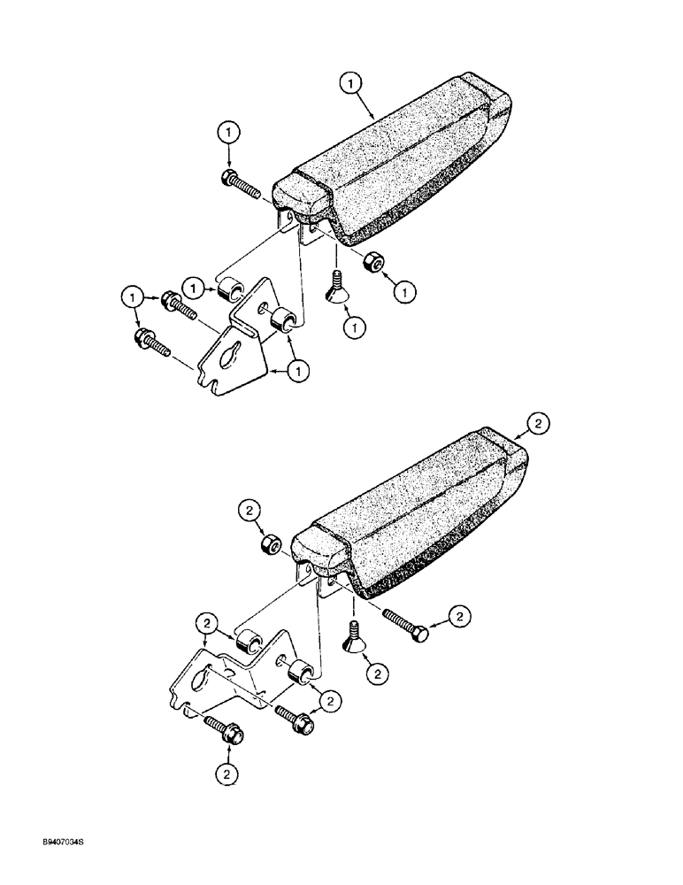 Схема запчастей Case 570LXT - (9-110) - SUSPENSION SEAT ARMRESTS, 580L MODELS (09) - CHASSIS/ATTACHMENTS