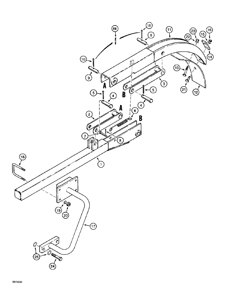 Схема запчастей Case TF300 - (9-60) - CRUMBER BOOM AND ATTACHMENTS, USED ON MODELS WITH 40", 45" (09) - CHASSIS/ATTACHMENTS