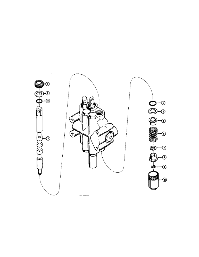 Схема запчастей Case 310G - (268) - THREE POSITION SPOOLS - DOUBLE ACTING (07) - HYDRAULIC SYSTEM