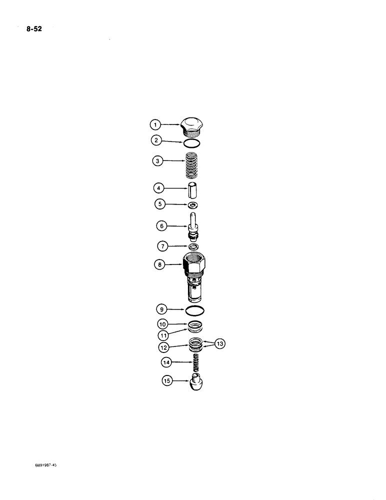 Схема запчастей Case 550 - (8-52) - CIRCUIT RELIEF VALVE (08) - HYDRAULICS