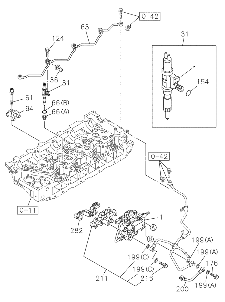 Схема запчастей Case CX210C LR - (10.218.04[01]) - FUEL SYSTEM - FUEL INJECTION PUMP (10) - ENGINE