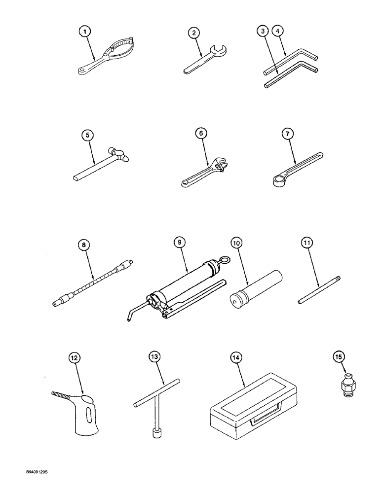 Схема запчастей Case 9045B - (9-106) - TOOLS (09) - CHASSIS