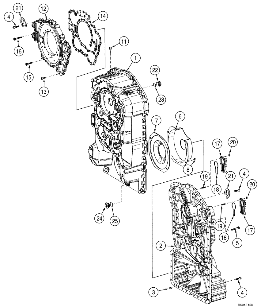 Схема запчастей Case 521D - (06-06) - TRANSMISSION ASSY - HOUSING (06) - POWER TRAIN