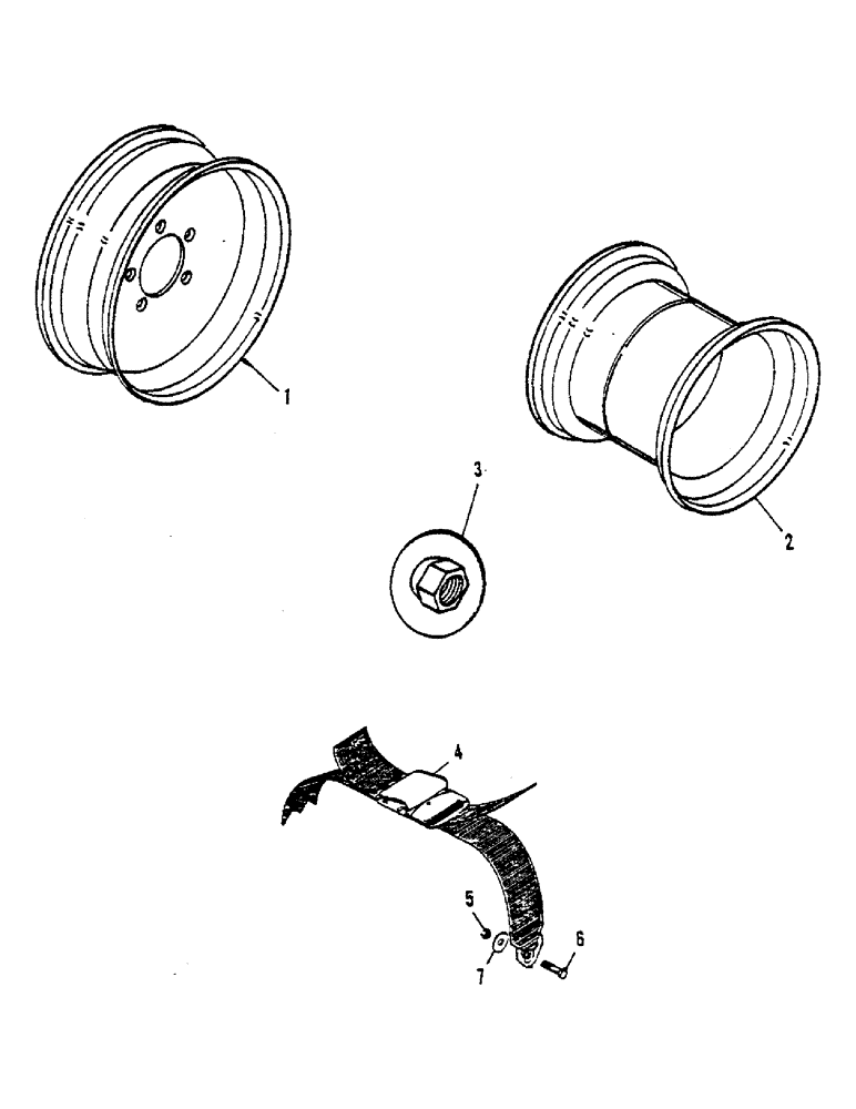 Схема запчастей Case 30 - (36) - WHEELS, SEAT BELT 