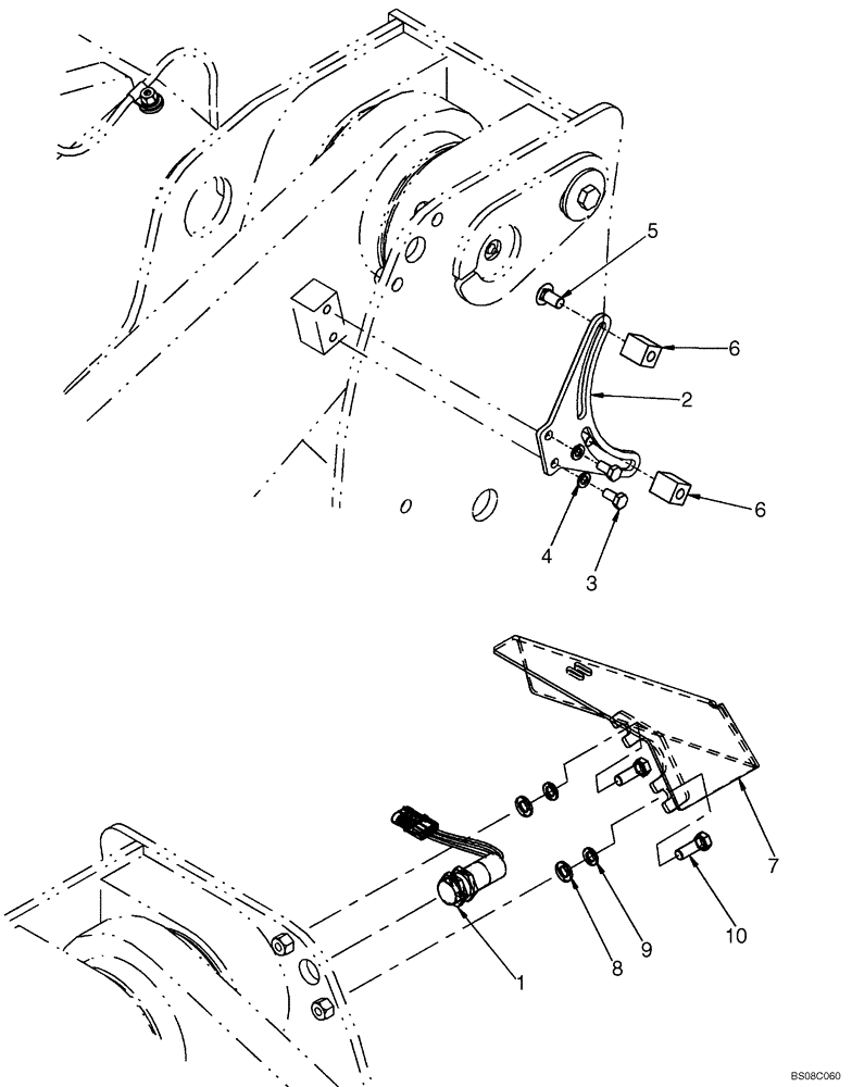 Схема запчастей Case 821E - (09-03) - CONTROL - BUCKET HEIGHT AND RETURN-TO-TRANSPORT (XR LOADER) (09) - CHASSIS