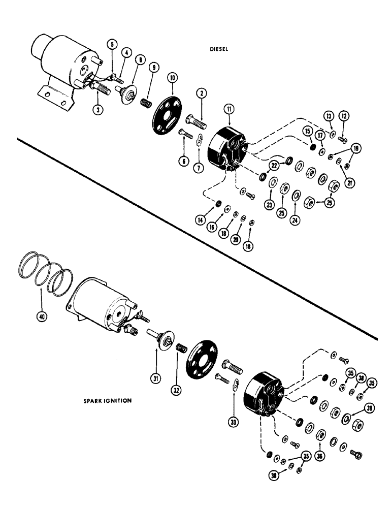 Схема запчастей Case W7 - (085C) - A40461 SOLENOID, G44891 SOLENOID (04) - ELECTRICAL SYSTEMS