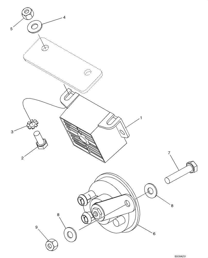 Схема запчастей Case 850L - (04-20) - ALARM, BACKUP - HORN (04) - ELECTRICAL SYSTEMS