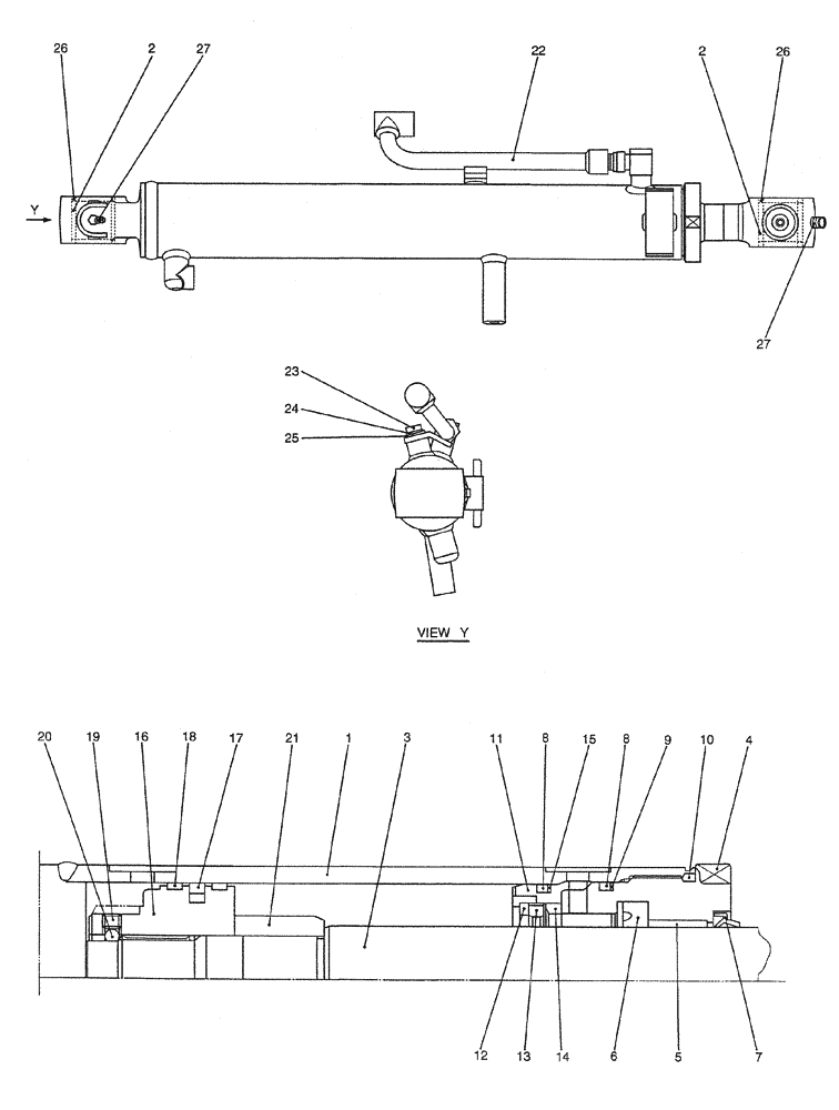 Схема запчастей Case CX27B PV13 - (07-030) - CYLINDER ASSY, BOOM, P/N PV01V00061F1 ELECTRICAL AND HYDRAULIC COMPONENTS