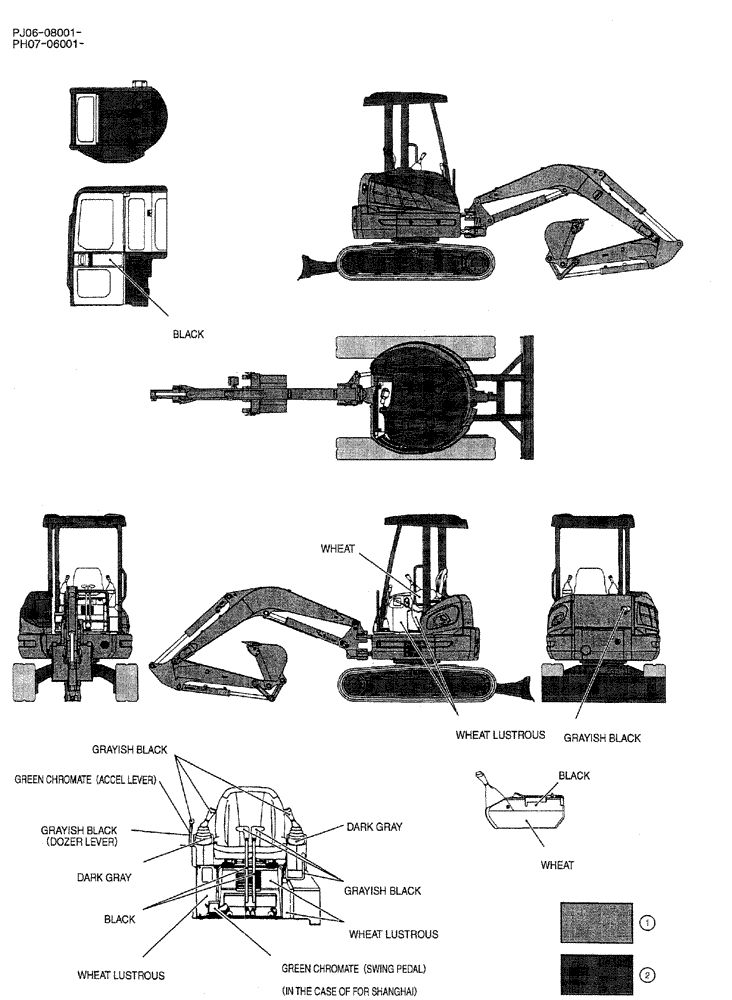 Схема запчастей Case CX50B - (00-004) - PAINT COLOR GENERAL MAINTENANCE ITEMS