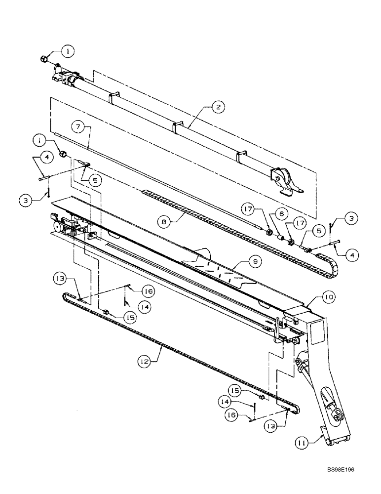 Схема запчастей Case 686G - (9-30) - BOOM ASSY & TELESCOPIC CROWD CYLINDER (ALL SER 1 & 2 686G; BSN 686GXR JFE0001848; 688G JFE0003613) (09) - CHASSIS/ATTACHMENTS