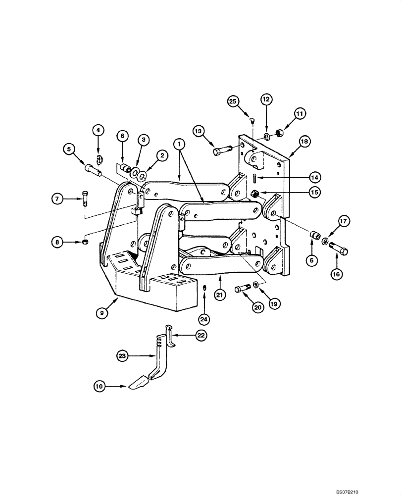 Схема запчастей Case 845 DHP - (09.17[00]) - SCARIFIER - ASSEMBLY (09) - CHASSIS