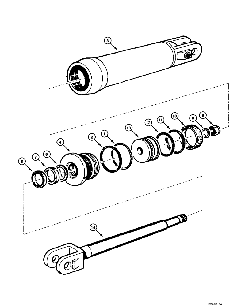 Схема запчастей Case 865 VHP - (08.65[00]) - CYLINDER - SCARIFIER (08) - HYDRAULICS