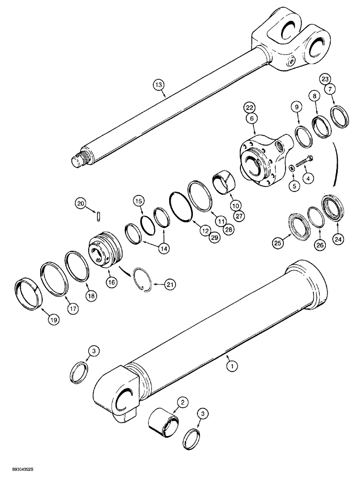 Схема запчастей Case 921 - (8-052) - LIFT CYLINDERS (08) - HYDRAULICS