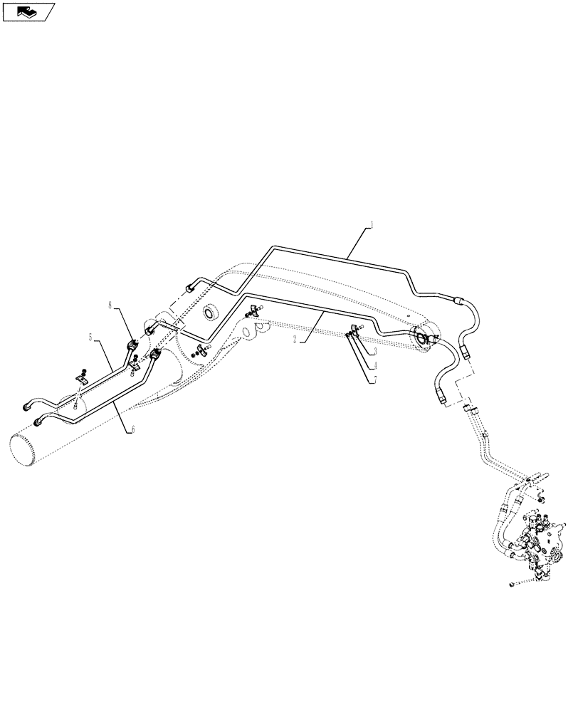 Схема запчастей Case 580SN WT - (35.701.14) - HYDRAULICS - LOADER (35) - HYDRAULIC SYSTEMS