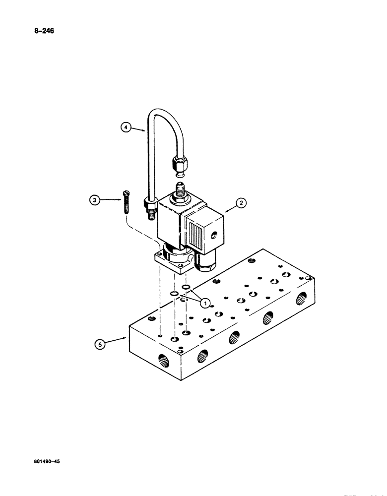 Схема запчастей Case 125B - (8-246) - SOLENOID CONTROL VALVE - 13 BAR, P.I.N. 74282 THROUGH 74963, 21801 THROUGH 21868, 26801 AND AFTER (08) - HYDRAULICS