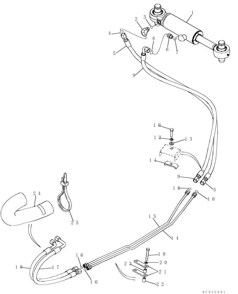 Схема запчастей Case 750K - (08-07) - HYDRAULICS - TILT CIRCUIT (08) - HYDRAULICS