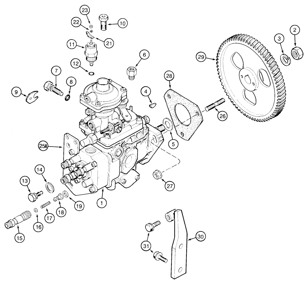 Схема запчастей Case 9020 - (3-12) - FUEL INJECTION PUMP AND DRIVE, 4TA-390 ENGINE (03) - FUEL SYSTEM