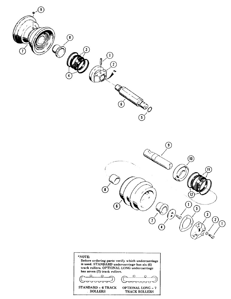 Схема запчастей Case 880B - (136) - TRACK ROLLER, SINGLE FLANGE (04) - UNDERCARRIAGE