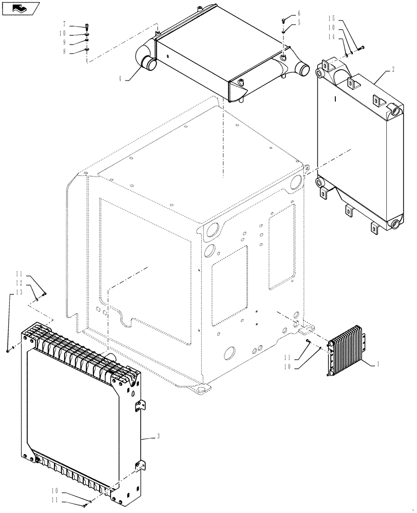 Схема запчастей Case 1121F - (35.752.01) - COOLER - TRANSMISSION, HYDRAULIC, FUEL (35) - HYDRAULIC SYSTEMS