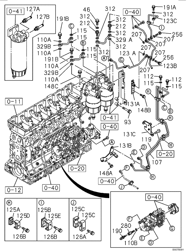 Схема запчастей Case CX460 - (03-07) - FUEL SYSTEM (03) - FUEL SYSTEM