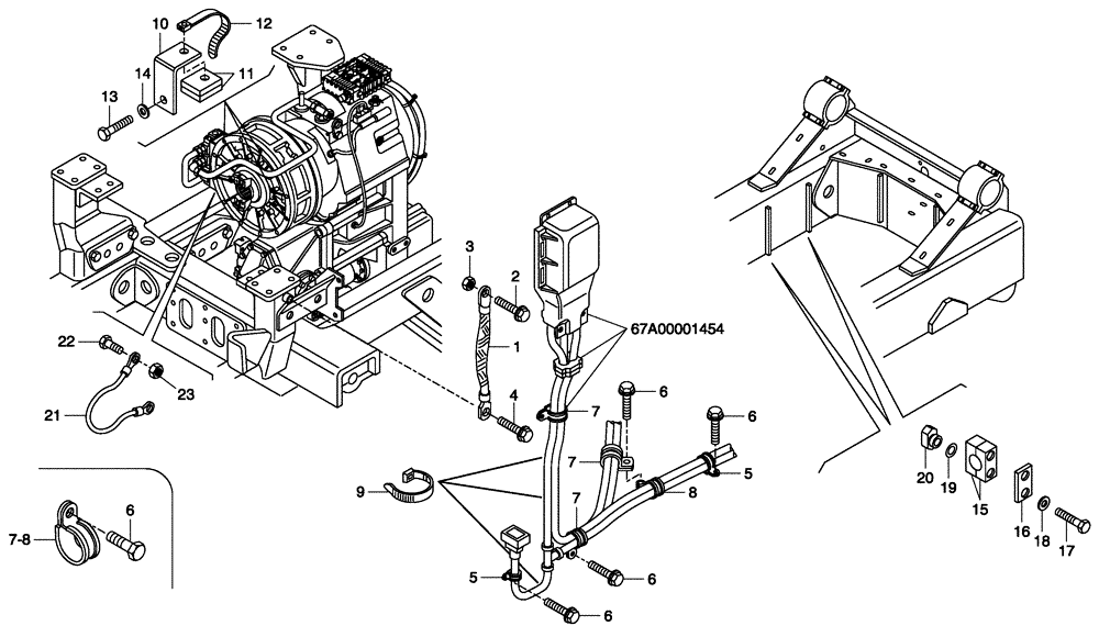 Схема запчастей Case 340 - (67A02001463[001]) - VARIOUS ELECTRICAL EQUIPMENTS (55) - ELECTRICAL SYSTEMS