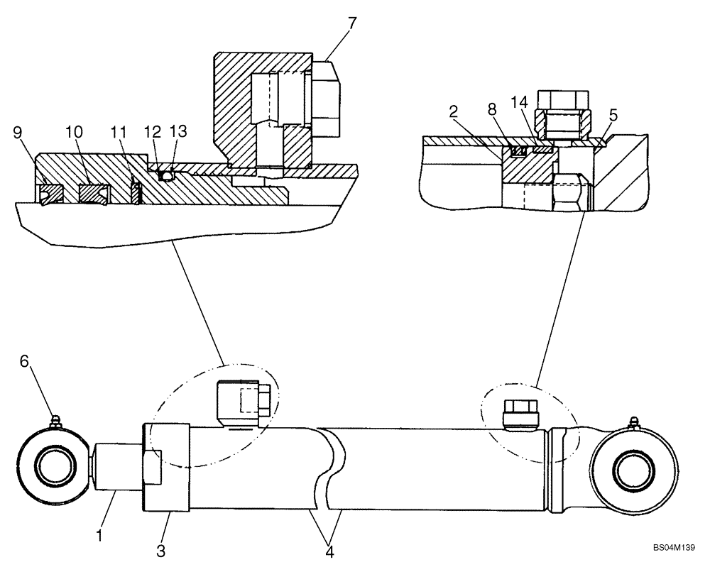 Схема запчастей Case 410 - (08-13) - CYLINDER - LIFT (08) - HYDRAULICS