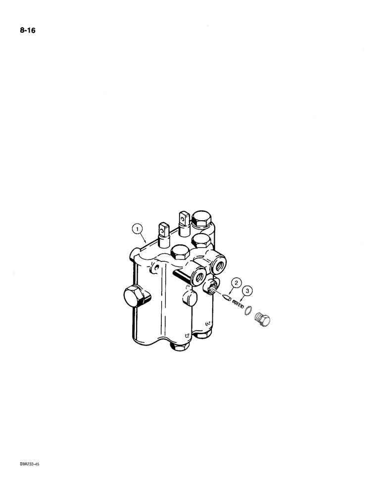 Схема запчастей Case MAXI-SNEAKER C - (8-16) - BACKFILL BLADE CONTROL VALVE, USED ON MODELS WITHOUT BACKHOE (08) - HYDRAULICS