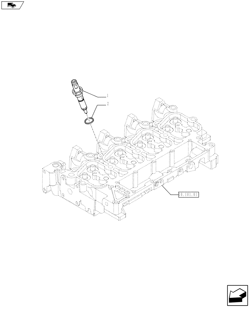 Схема запчастей Case F4GE9454K J604 - (10.218.02) - INJECTION EQUIPMENT - INJECTOR (2856254) (10) - ENGINE