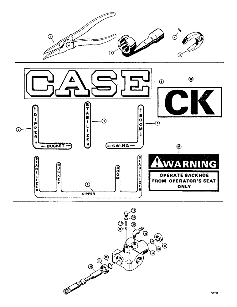 Схема запчастей Case 36 - (56) - TOOLS 