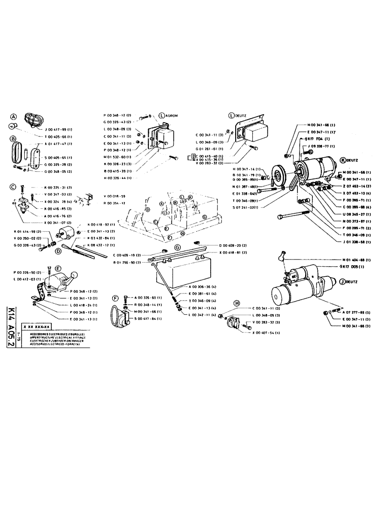 Схема запчастей Case LC80 - (083) - UPPERSTRUCTURE ELECTRICAL FITTINGS 