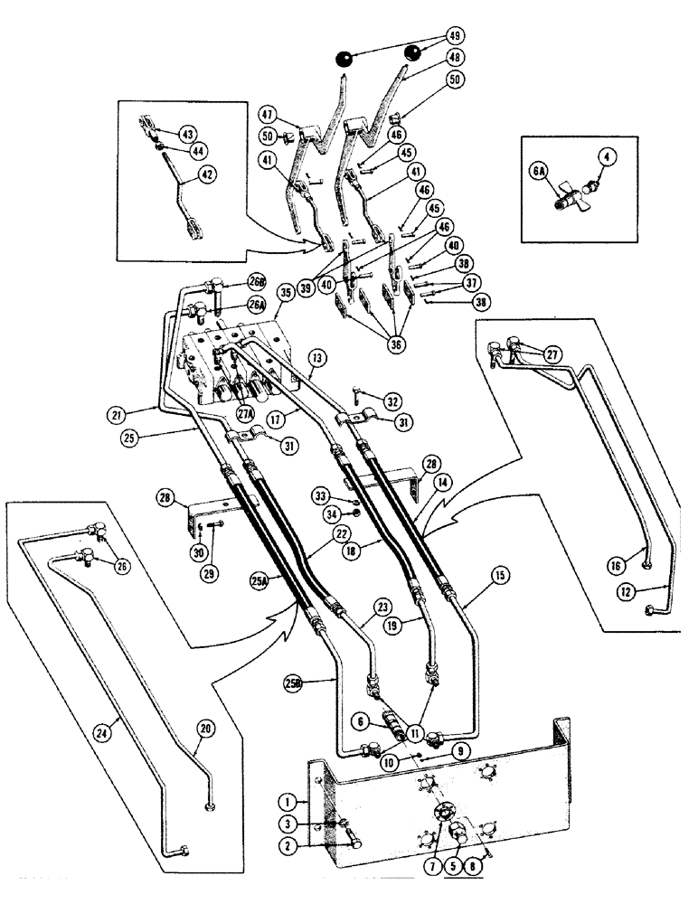 Схема запчастей Case 800 - (260) - DUAL PULL-BEHIND HYDRAULICS (FOR HYDRAULIC DOZERS), DUAL PULL-BEHIND HYDRAULIC SYSTEM (07) - HYDRAULIC SYSTEM