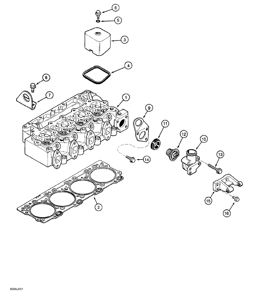 Схема запчастей Case 650G - (2-32) - CYLINDER HEAD COVERS 4T-390 ENGINE PRIOR TO CRAWLER P.I.N. JJG0216449 (02) - ENGINE