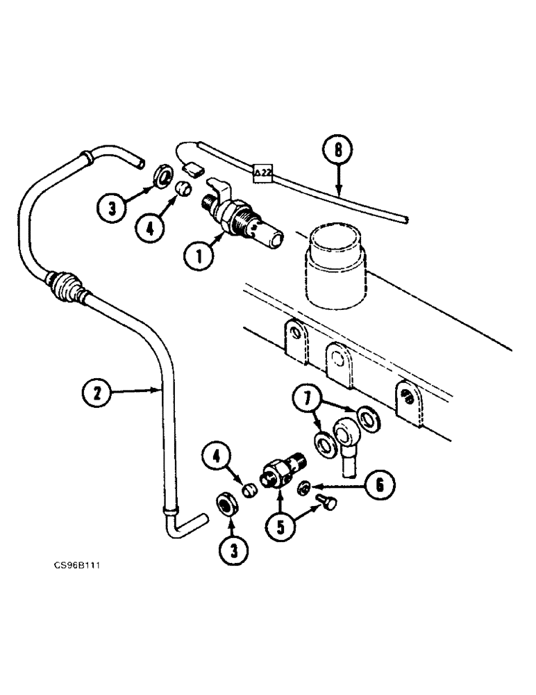 Схема запчастей Case 688BCK - (3-16) - STARTING SYSTEM, 688B CK (120301-120595) (02) - FUEL SYSTEM