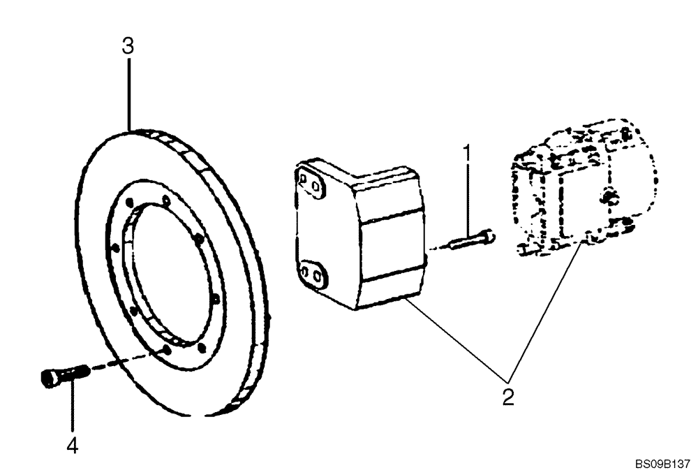 Схема запчастей Case 1221E - (07-05[01]) - AXLE - FRONT - PARKING BRAKE (87700464) (6) (07) - BRAKES