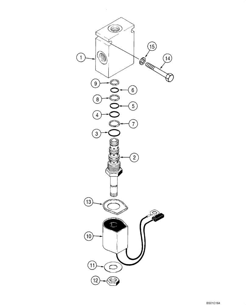 Схема запчастей Case 40XT - (08-18) - VALVE, SOLENOID (08) - HYDRAULICS