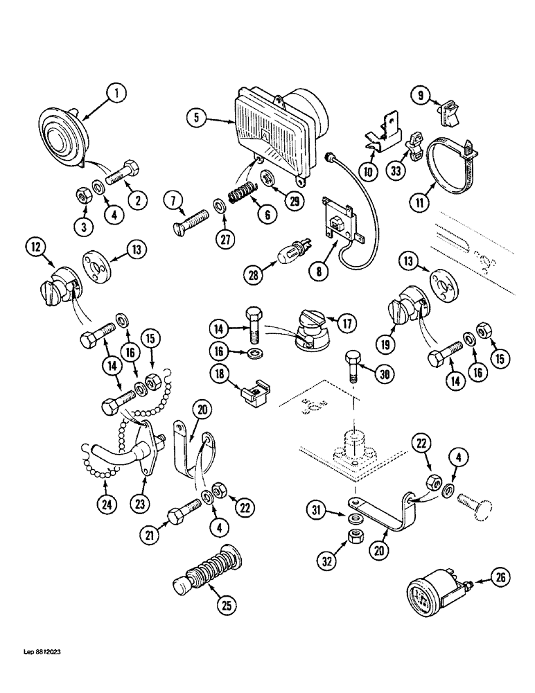 Схема запчастей Case 1088 - (4-42) - TURNTABLE ELECTRICAL COMPONENTS, P.I.N. FROM XXXXX AND AFTER P.I.N. FROM 106901 AND AFTER (04) - ELECTRICAL SYSTEMS