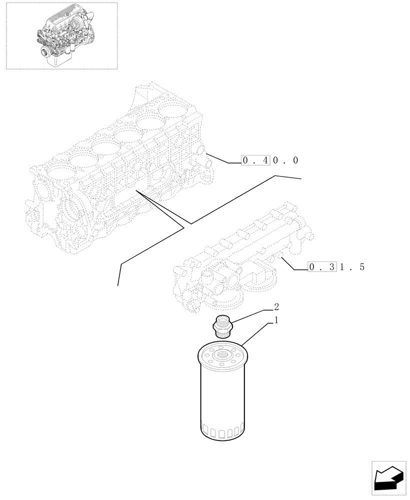 Схема запчастей Case F3AE0684E B002 - (0.30.93[01]) - FILTER ENGINE OIL (99472039) 