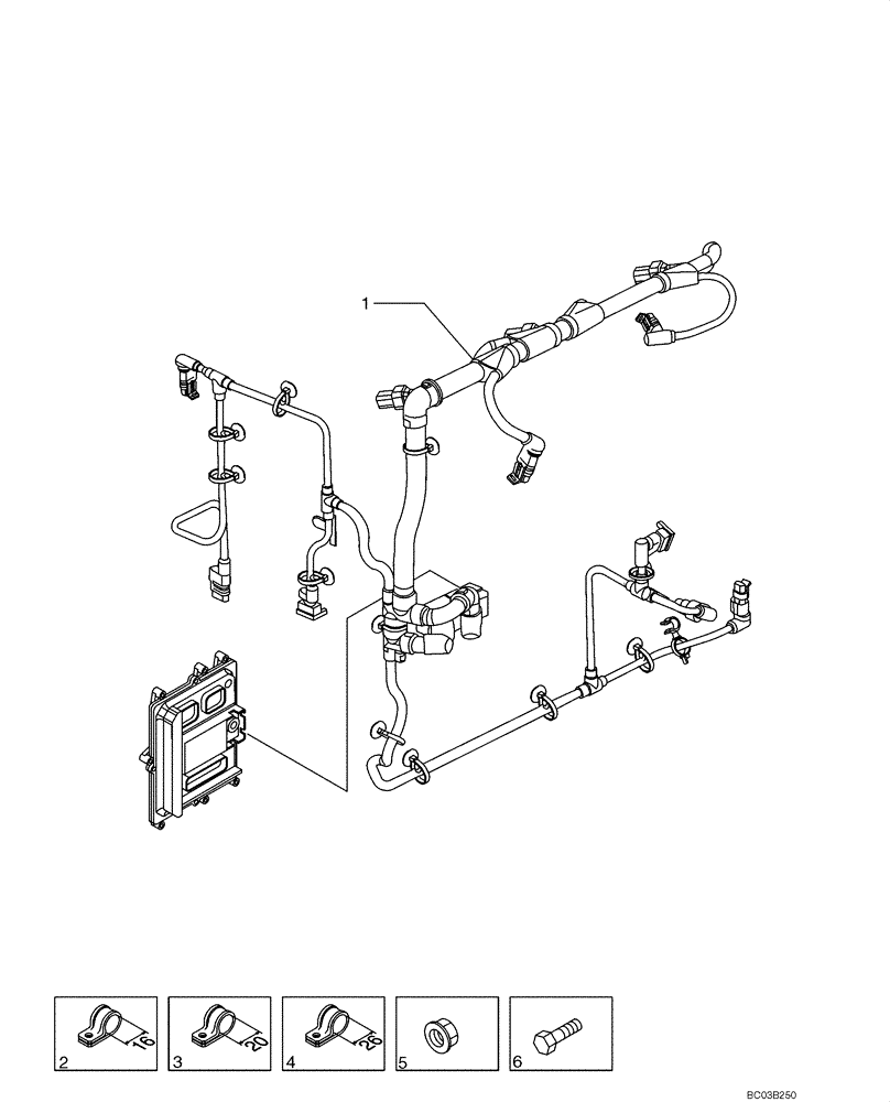 Схема запчастей Case 721D - (04-13B) - ENGINE HARNESS MOUNTING (04) - ELECTRICAL SYSTEMS