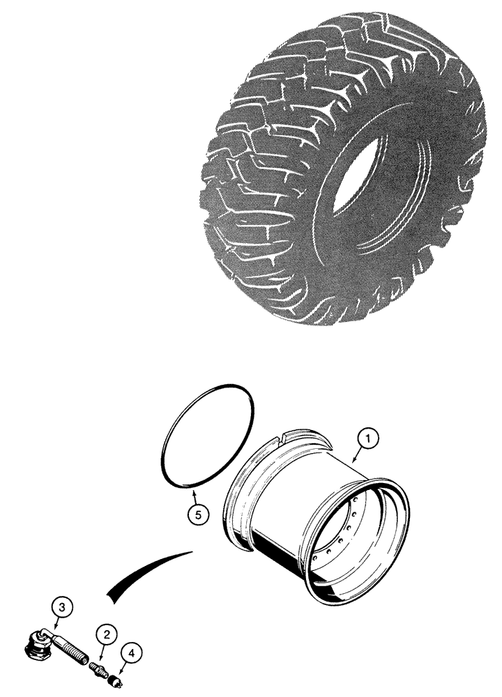 Схема запчастей Case 721C - (06-41) - WHEELS (06) - POWER TRAIN