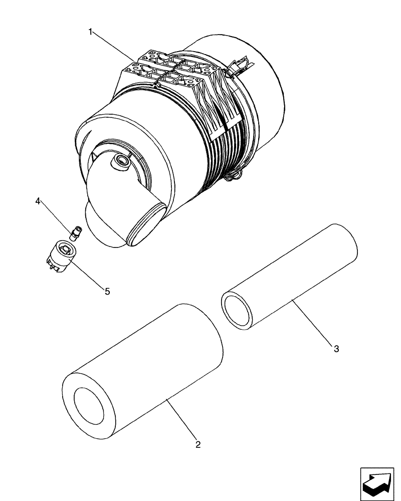 Схема запчастей Case 580SM - (10.202.03) - AIR CLEANER ASSY (10) - ENGINE