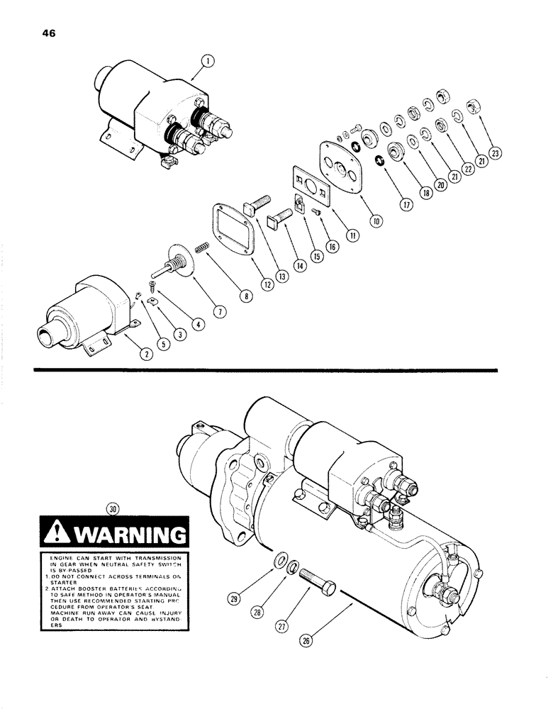 Схема запчастей Case 980B - (046) - A42376 SOLENOID (06) - ELECTRICAL SYSTEMS