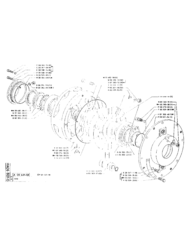 Схема запчастей Case 75P - (078) - HYDRAULIC MOTOR 600 (07) - HYDRAULIC SYSTEM