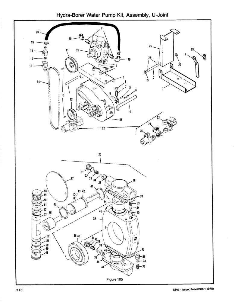 Схема запчастей Case DH5 - (210) - HYDRA-BORER WATER PUMP KIT, ASSEMBLY, U-JOINT (89) - TOOLS