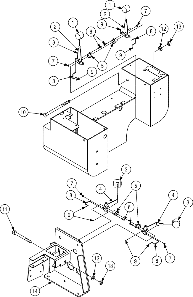 Схема запчастей Case 6010 - (09-15) - CONTROLS - LEVERS, WRENCH AND STAKEDOWN (89) - TOOLS