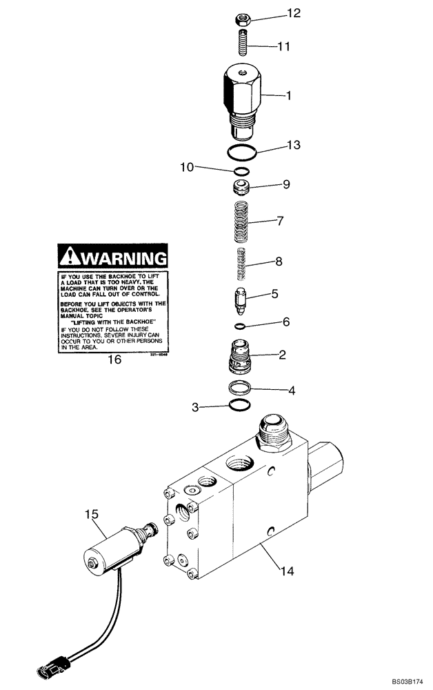 Схема запчастей Case 580M - (08-55A) - SOLENOID VALVE - BOOM LOCK (08) - HYDRAULICS