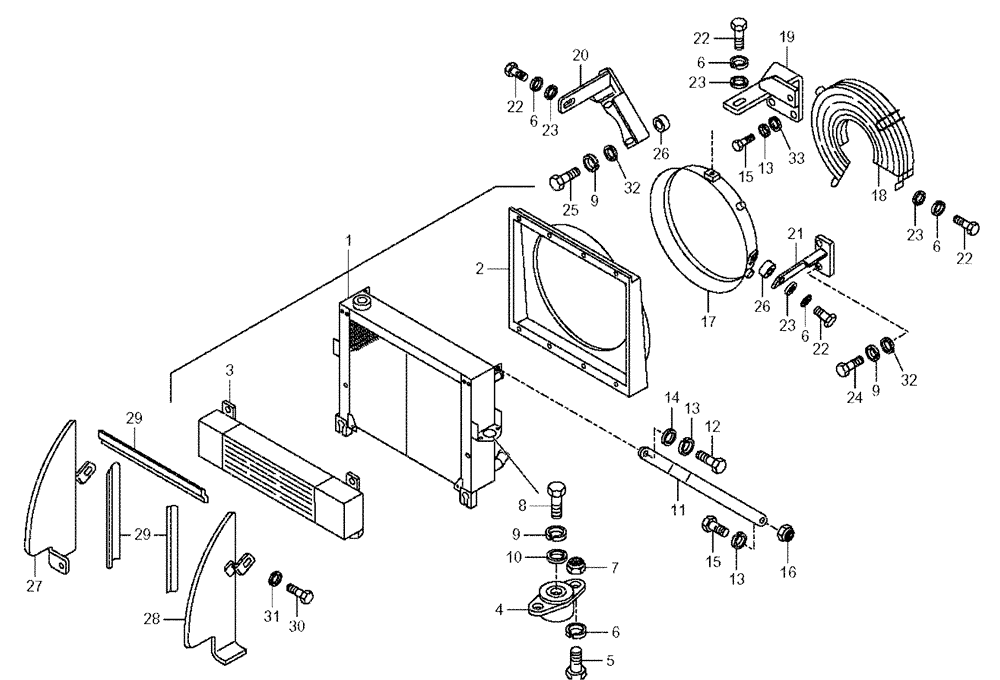 Схема запчастей Case 330 - (04A00020609[01]) - ENGINE COOLING SYSTEM (01) - ENGINE