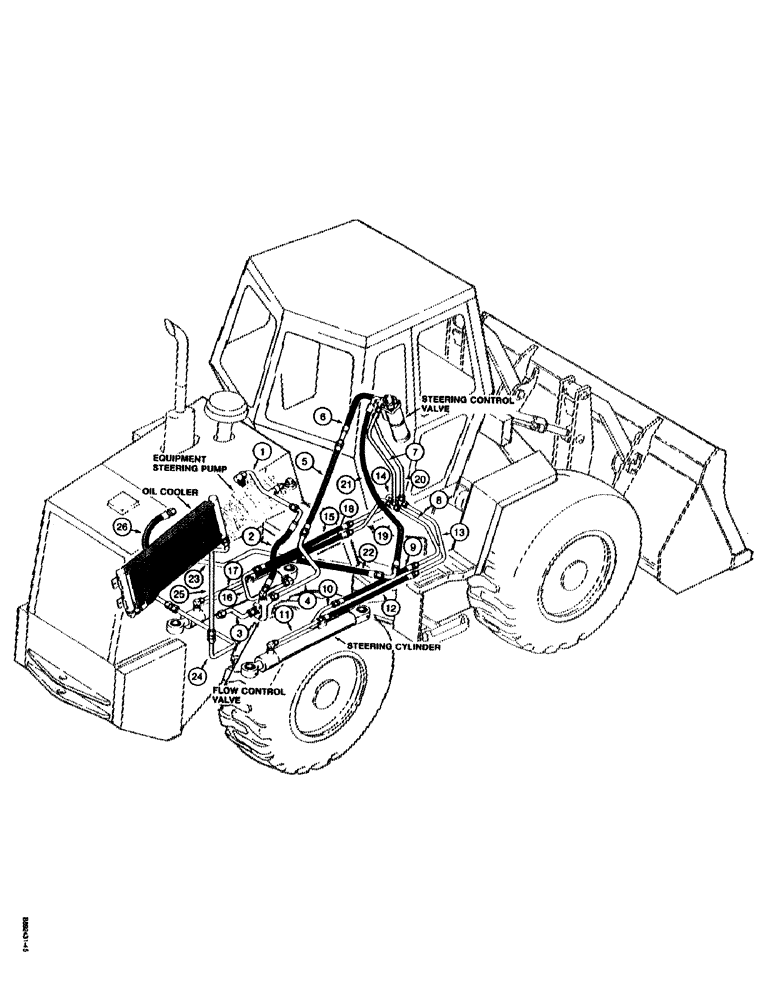 Схема запчастей Case W14C - (1-10) - PICTORIAL INDEX, STEERING AND COOLING HYDRAULIC CIRCUIT (00) - PICTORIAL INDEX