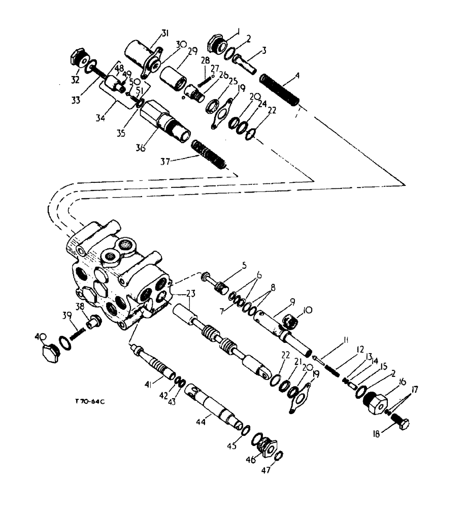 Схема запчастей Case 500 - (07-024) - TRANSMISSION - CONTROL VALVE No Description