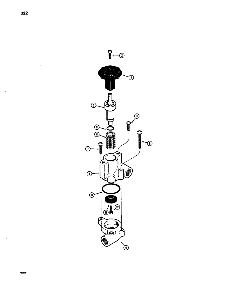 Схема запчастей Case W24C - (322) - L52178 PARKING BRAKE VALVE (07) - BRAKES