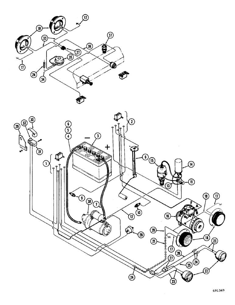 Схема запчастей Case W7 - (112) - GENERATOR ELECTRICAL SYSTEM, (GASOLINE), SN. 9801417 & AFTER (04) - ELECTRICAL SYSTEMS